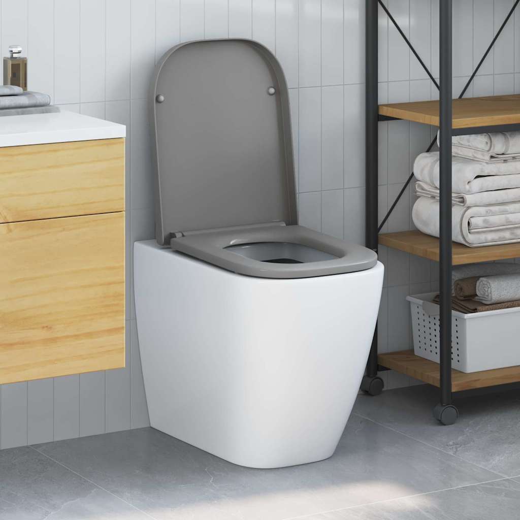 Assento de Toilette de Liberação Rápida Cinzeto