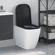 Assento de Toilette de Liberação Rápida Preto