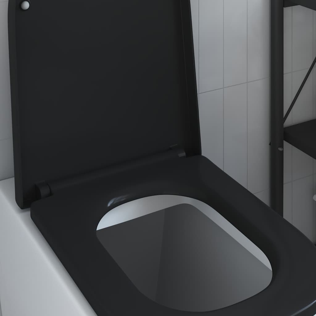 Assento de Toilette de Liberação Rápida Preto
