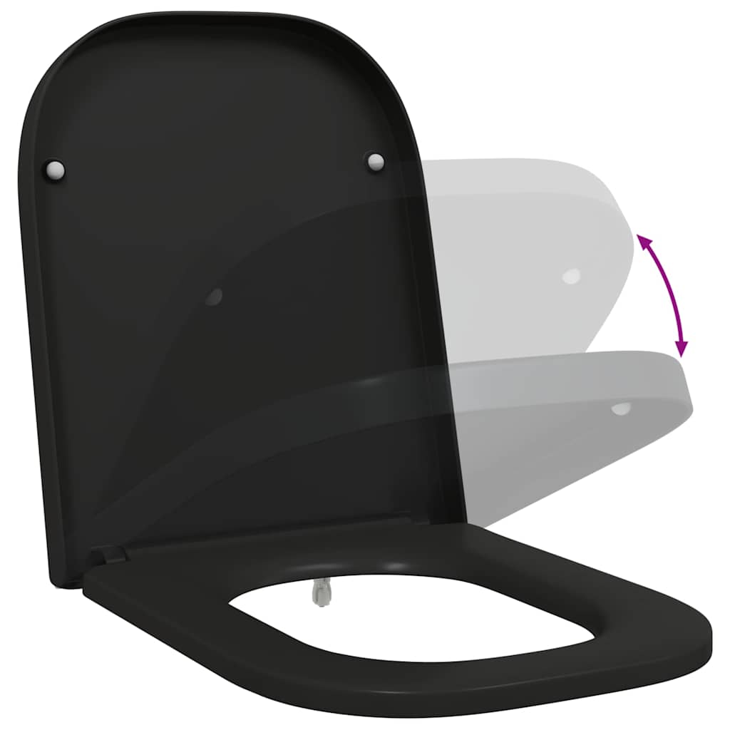 Assento de Toilette de Liberação Rápida Preto
