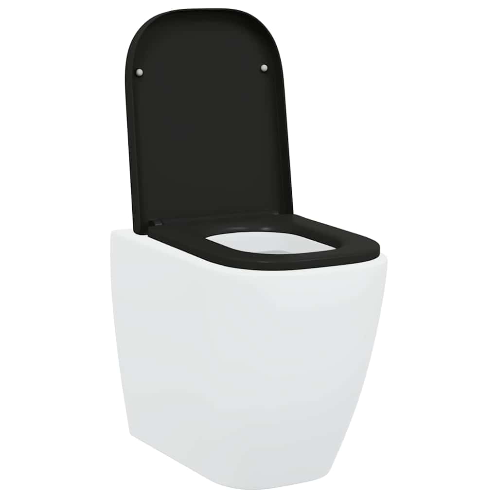 Assento de Toilette de Liberação Rápida Preto