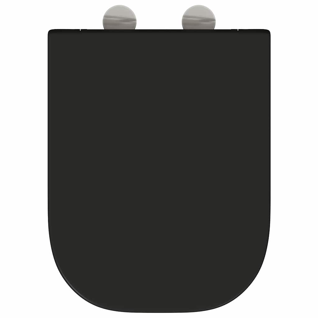 Assento de Toilette de Liberação Rápida Preto