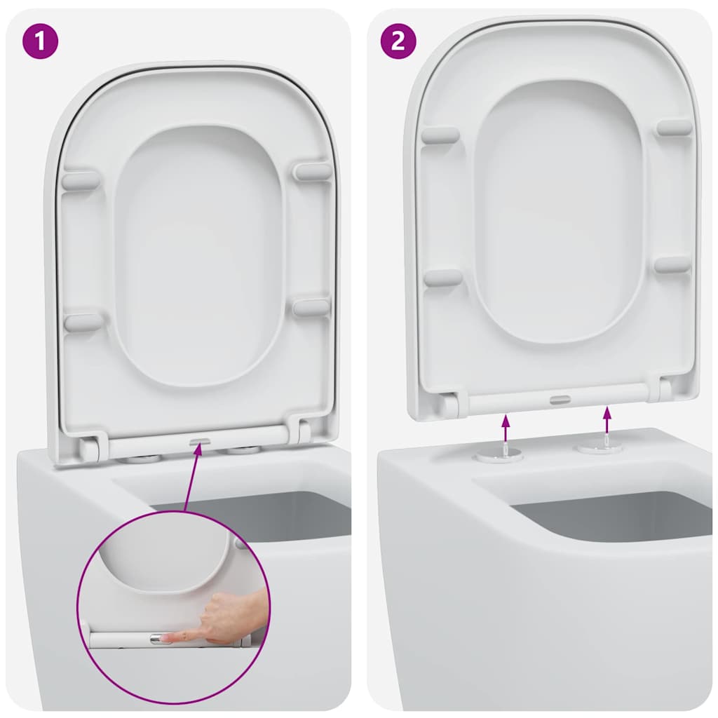 Assento de Toilette de Liberação Rápida Branco