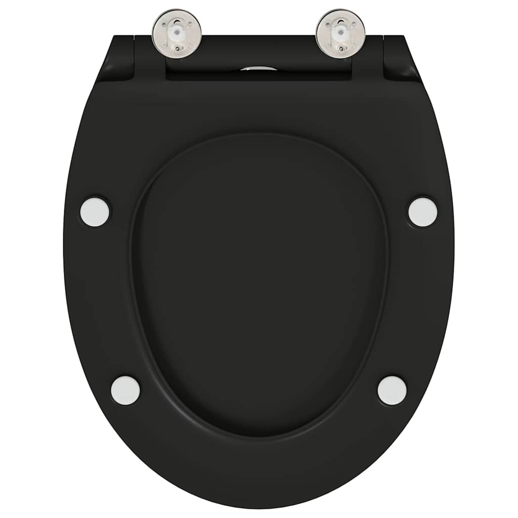 Assento de Toilette de Liberação Rápida Preto