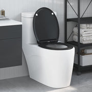 Assento de Toilette de Liberação Rápida Preto