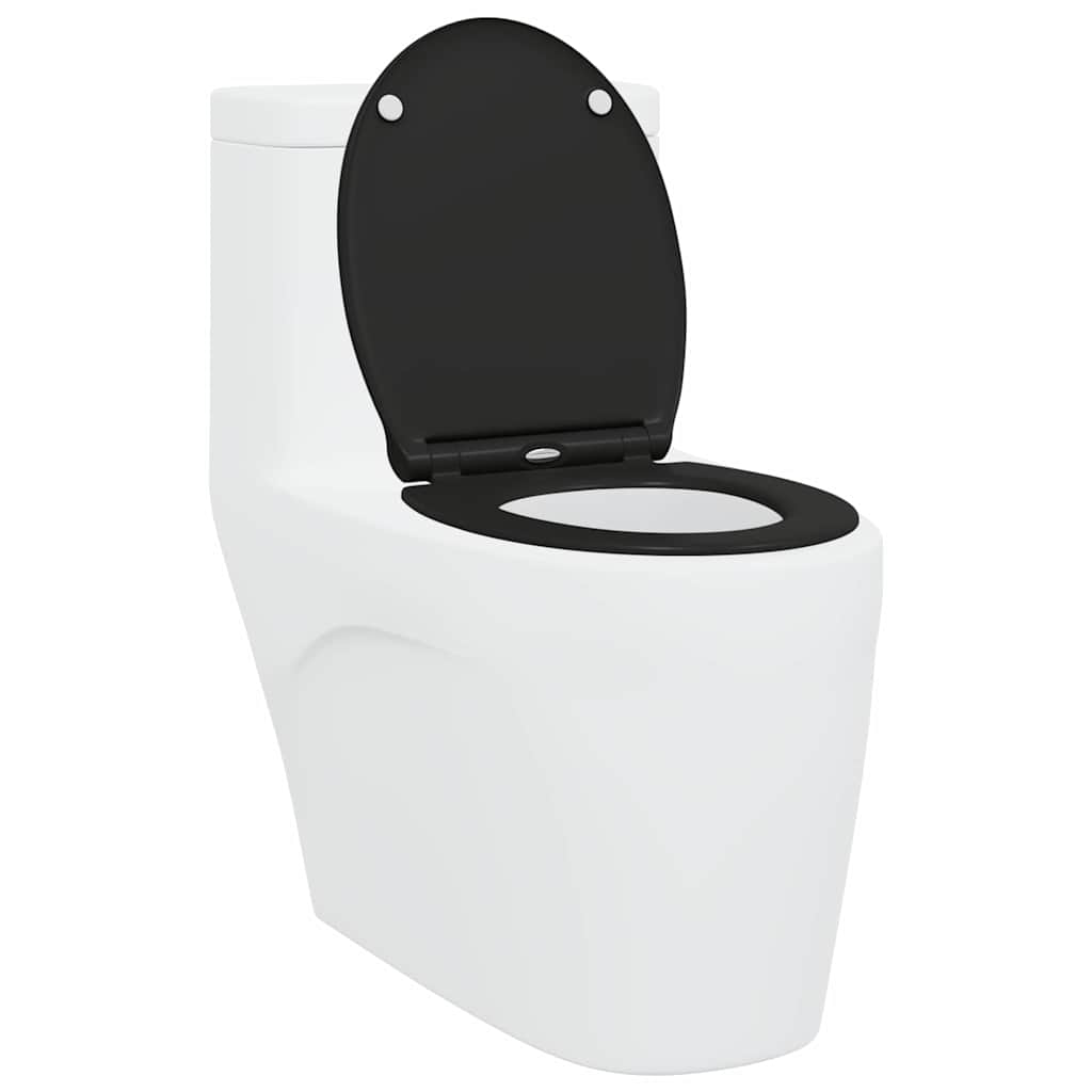 Assento de Toilette de Liberação Rápida Preto