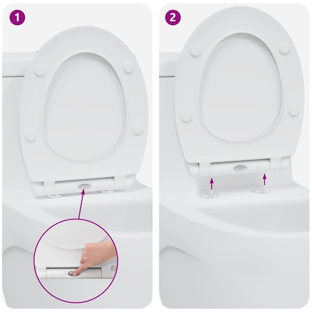 Assento de Toilette de Liberação Rápida Branco