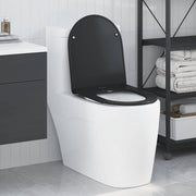 Assento de Toilette de Liberação Rápida Preto