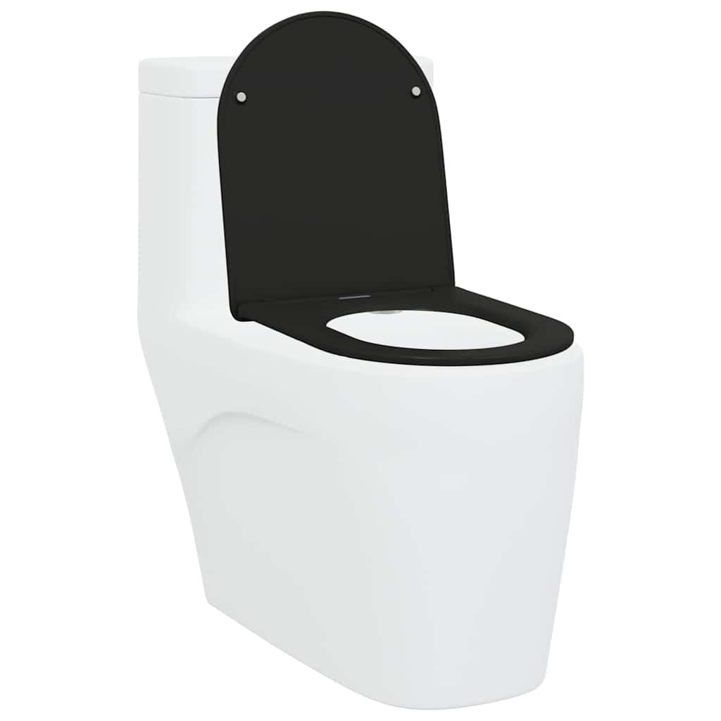 Assento de Toilette de Liberação Rápida Preto