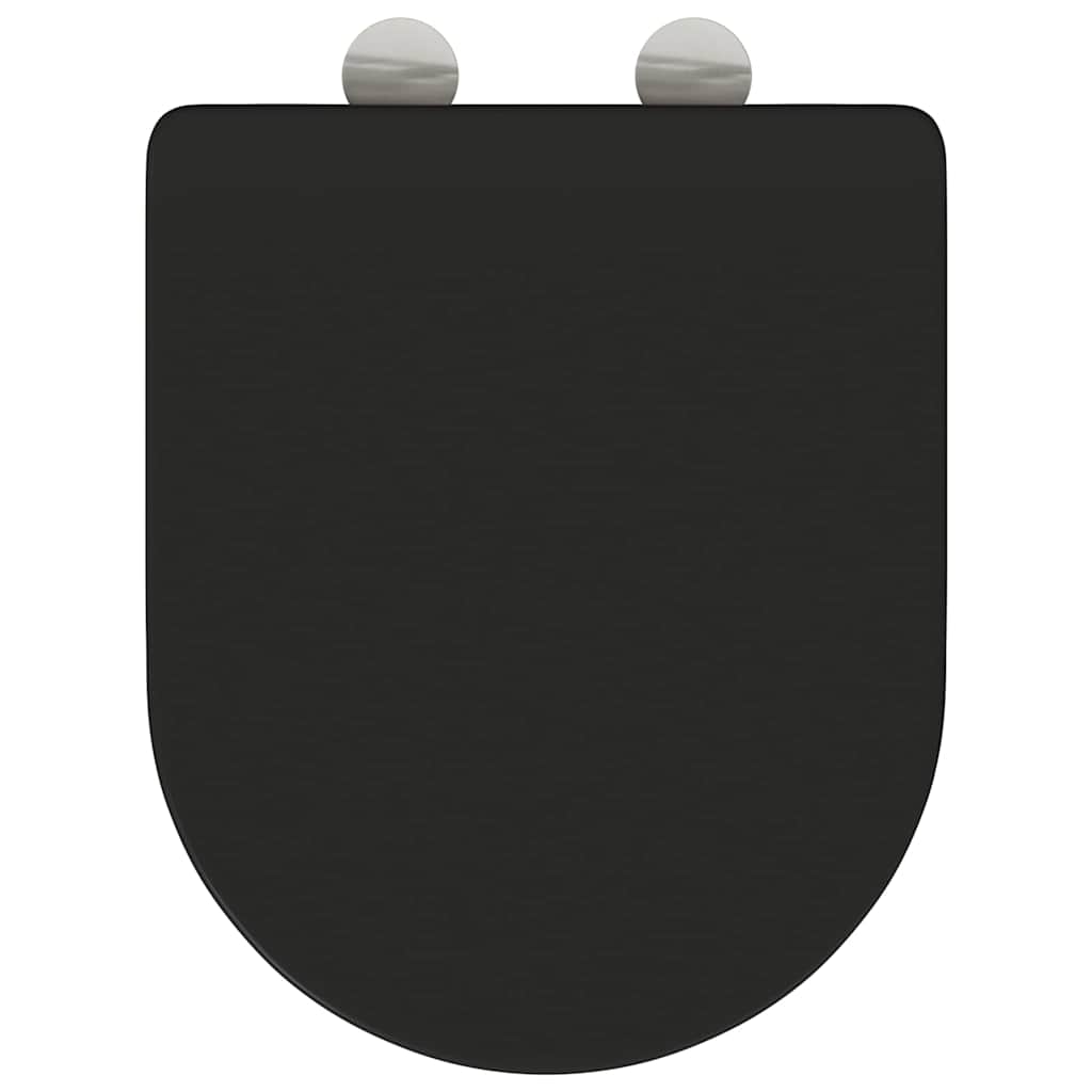 Assento de Toilette de Liberação Rápida Preto