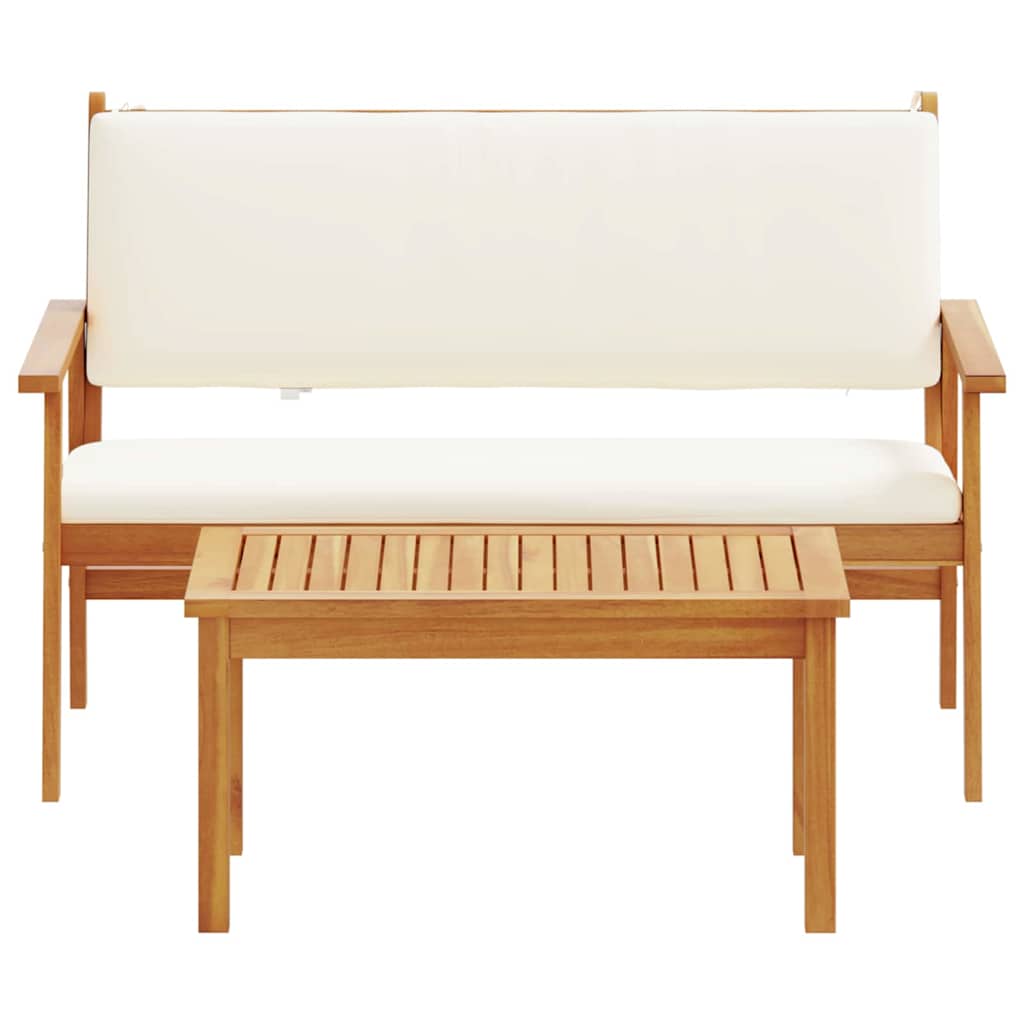 Conjunto de Sofá de Jardim 2 pcs Castanho