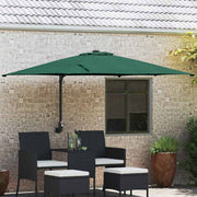 Guarda-sol de Jardim Verde e Preto 248,5 x 247,5 x 160 cm