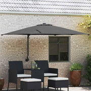 Guarda-sol de Jardim Antracite e Preto 248,5 x 247,5 x 160 cm