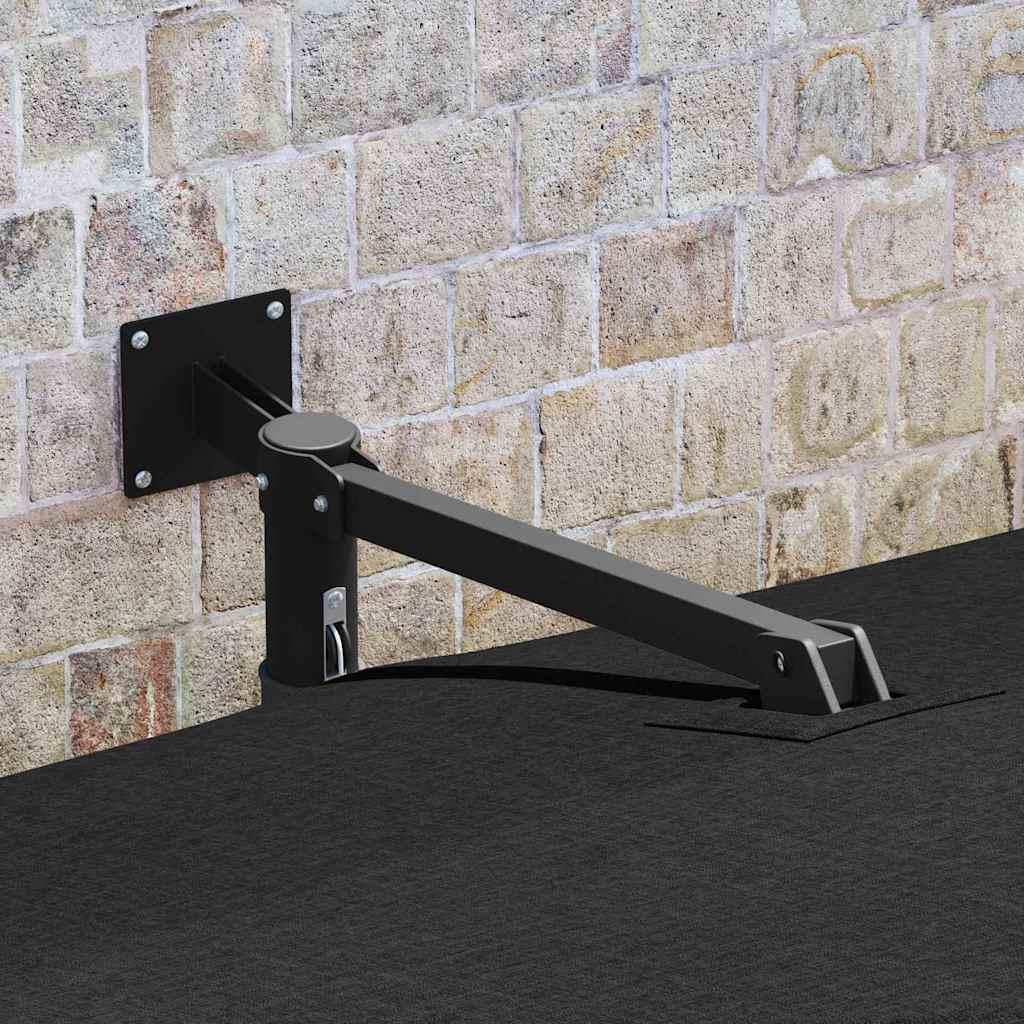 Guarda-sol de Jardim Preto e Preto 248,5 x 247,5 x 160 cm