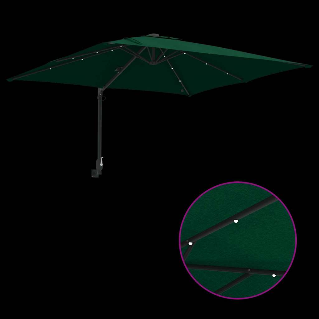 Guarda-sol de Jardim Verde 248,5 x 247,5 x 160 cm tecido
