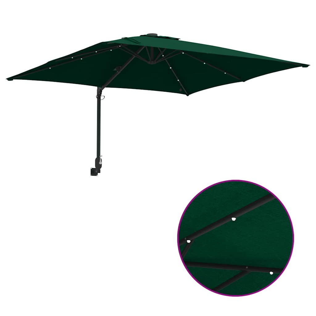 Guarda-sol de Jardim Verde 248,5 x 247,5 x 160 cm tecido