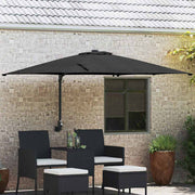 Guarda-sol de Jardim Preto 248,5 x 247,5 x 160 cm tecido