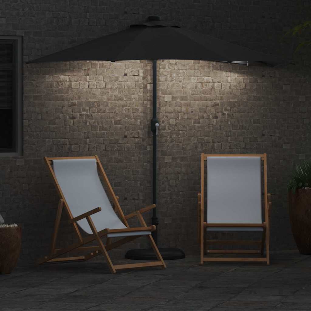 Guarda-sol de Jardim Antracite 294 x 150 x 223 cm tecido