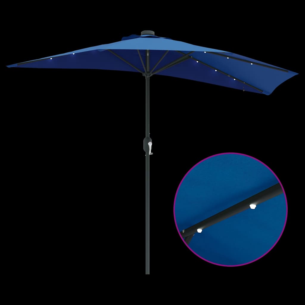 Guarda-sol de Jardim Azul 294 x 150 x 223 cm tecido