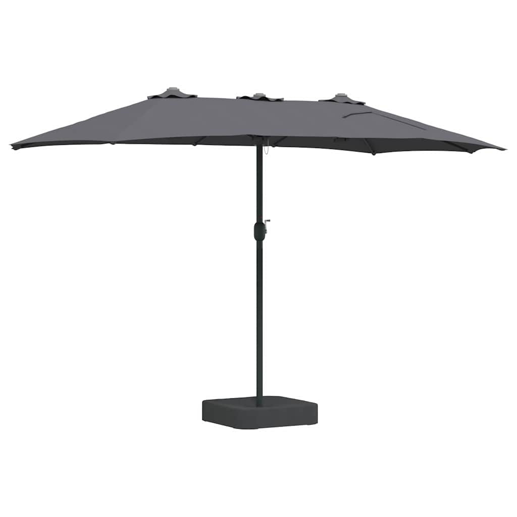 Guarda-sol de Jardim Antracite 385 x 209 x 244 cm tecido