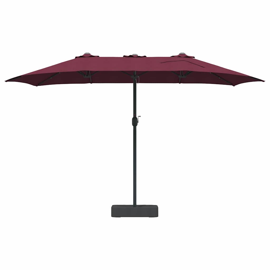 Guarda-sol de Jardim Vermelho bordô 385 x 209 x 244 cm tecido