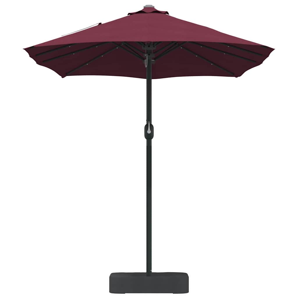 Guarda-sol de Jardim Vermelho bordô 385 x 209 x 244 cm tecido