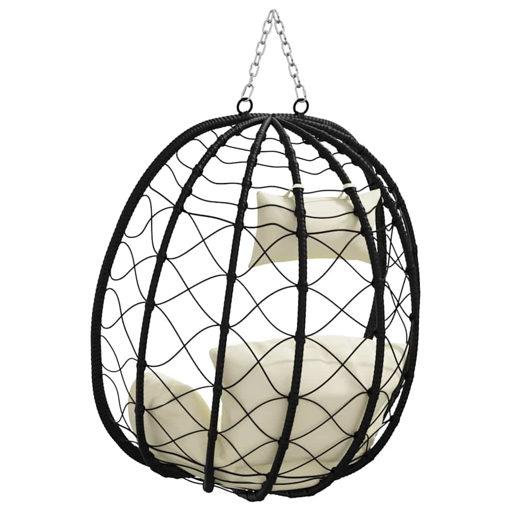Cadeira suspensa tipo ovo Branco creme 91.5 x 60 x 110 cm