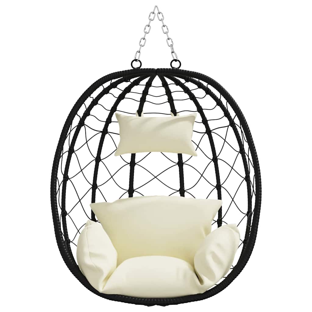 Cadeira suspensa tipo ovo Branco creme 91.5 x 60 x 110 cm