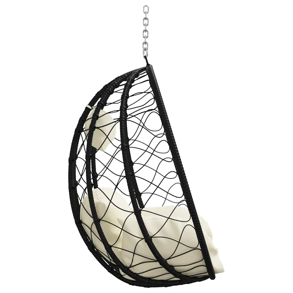 Cadeira suspensa tipo ovo Branco creme 91.5 x 60 x 110 cm