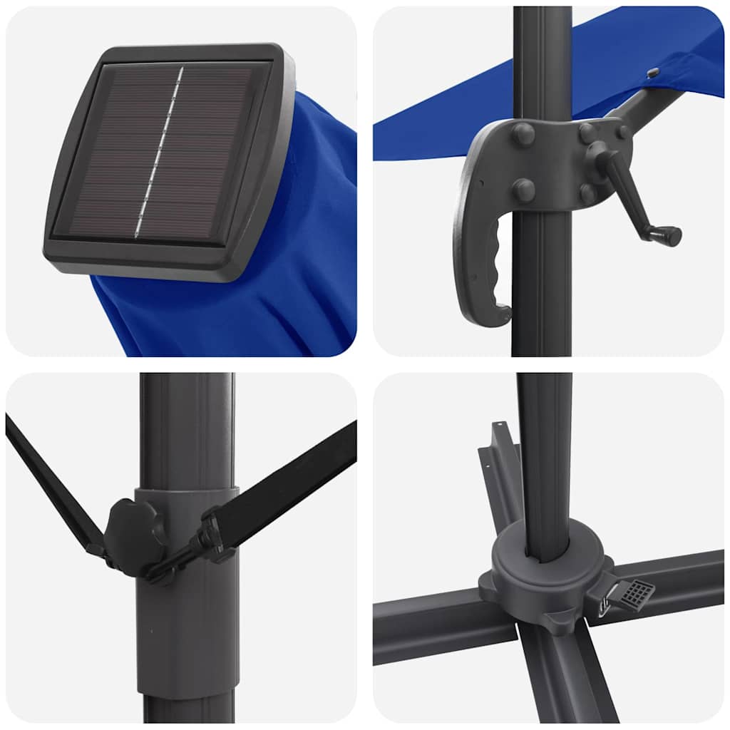 Guarda-sol Roma de Braço Articulado Azul e Preto