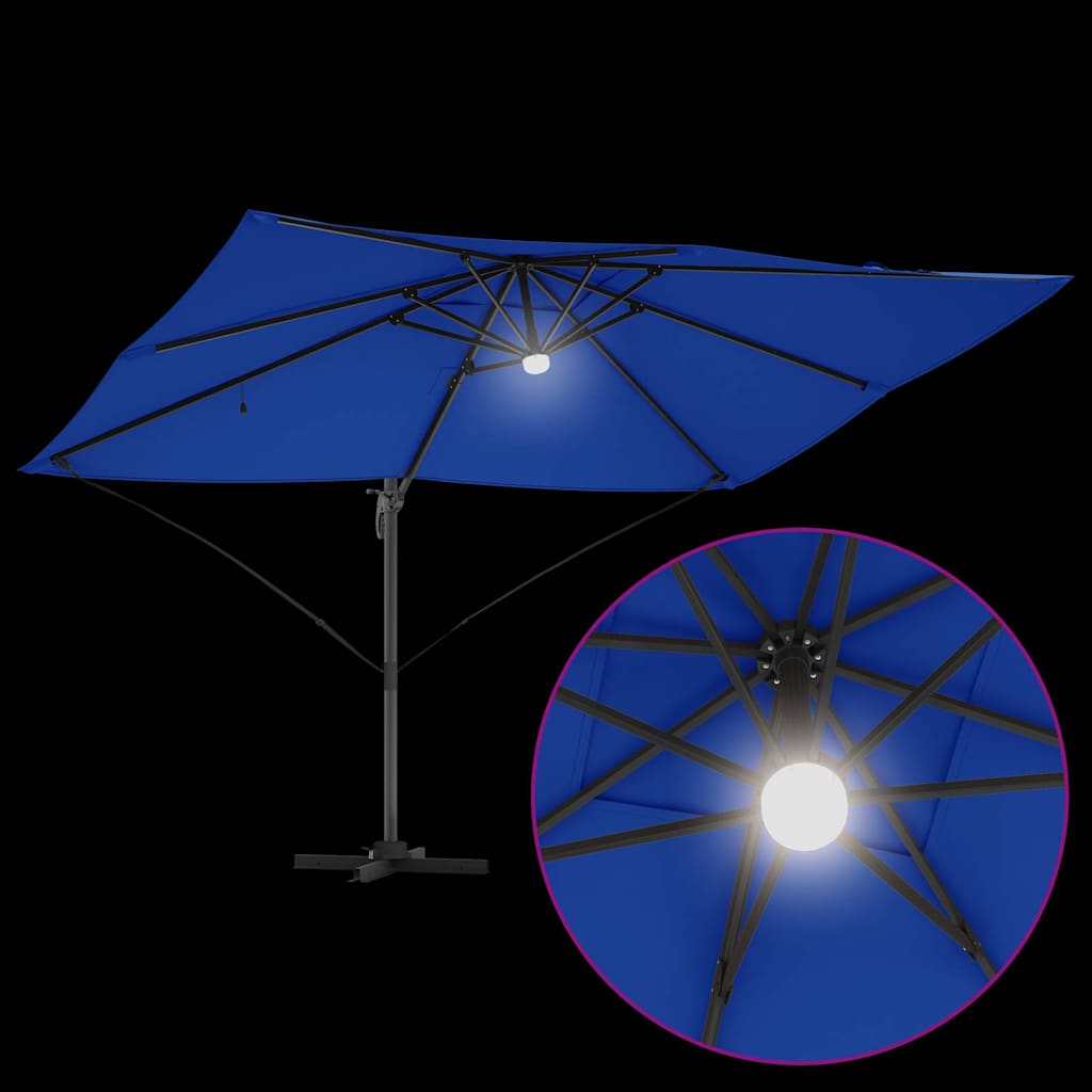 Guarda-sol Roma de Braço Articulado Azul e Preto