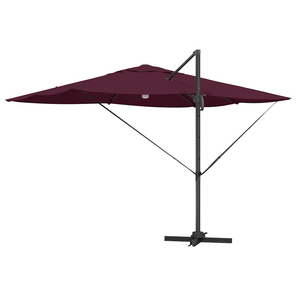 Guarda-sol Roma de Braço Articulado Vermelho e Preto
