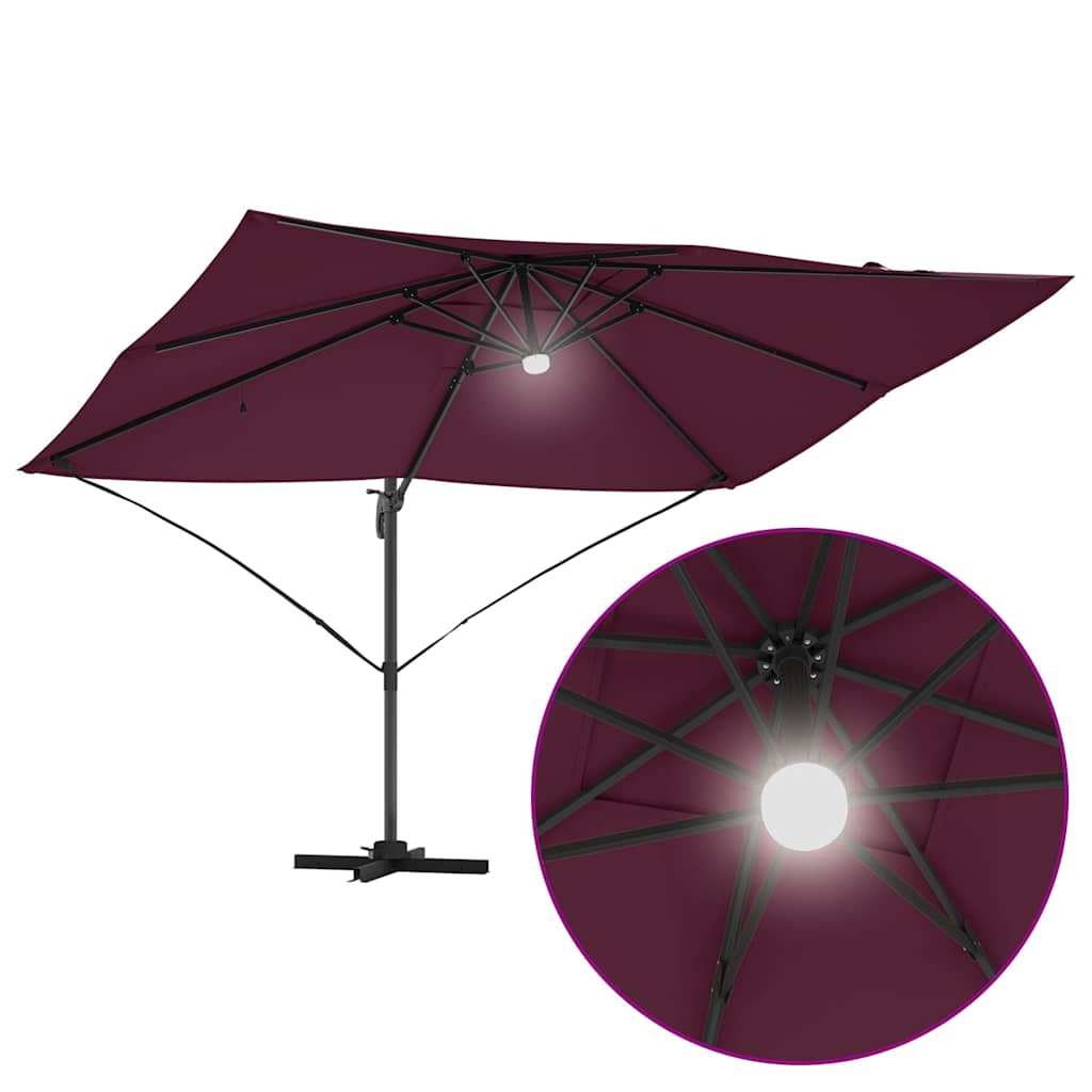 Guarda-sol Roma de Braço Articulado Vermelho e Preto