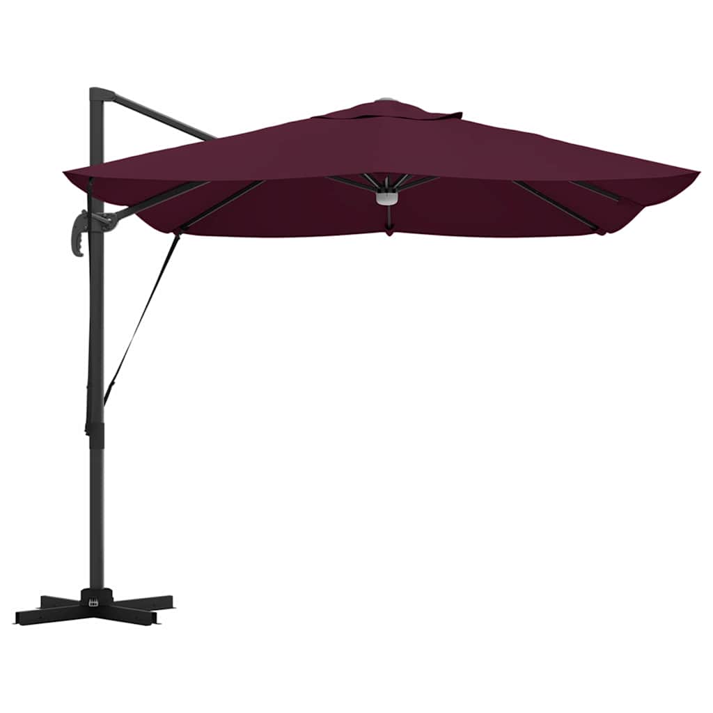 Guarda-sol Roma de Braço Articulado Vermelho e Preto