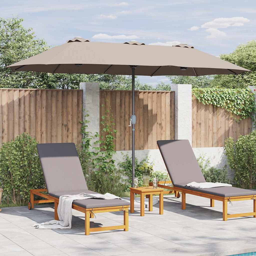Guarda-sol de Jardim Cinzento-acastanhado 370 x 197 x 239 cm