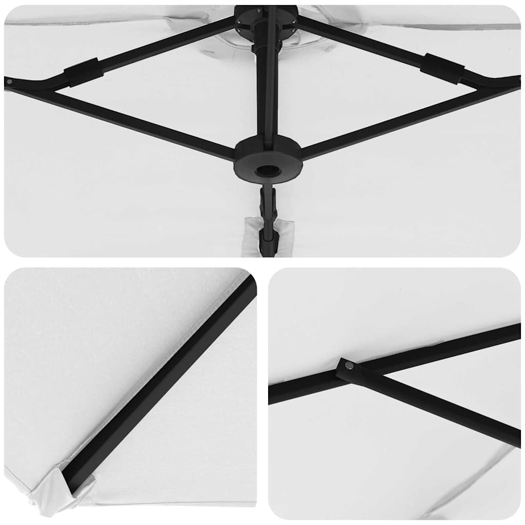Guarda-sol cantilever de jardim Areia 372 x 198 x 243 cm