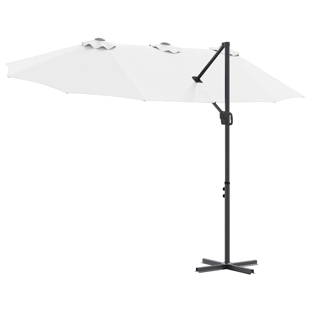 Guarda-sol cantilever de jardim Areia 372 x 198 x 243 cm