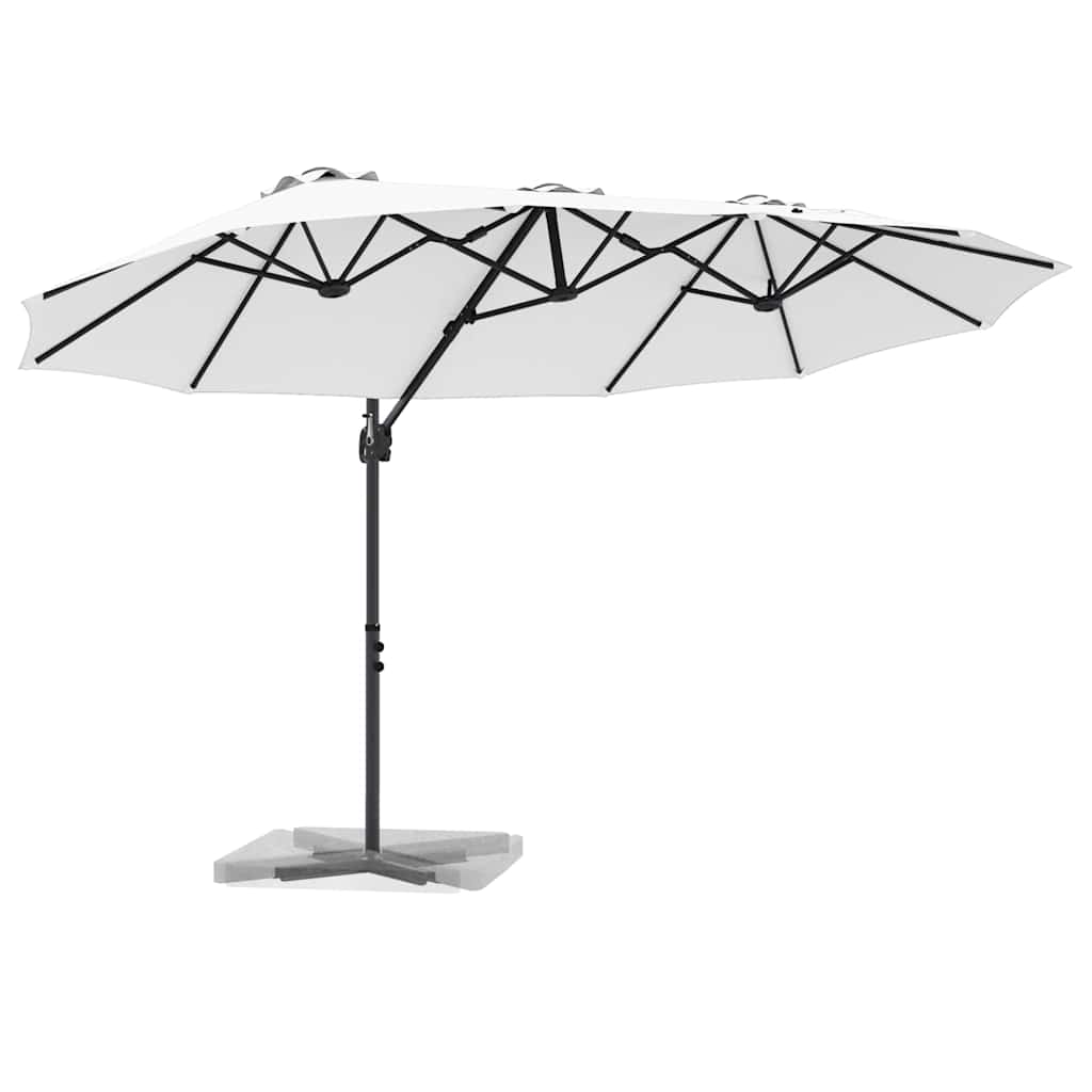 Guarda-sol cantilever de jardim Areia 372 x 198 x 243 cm