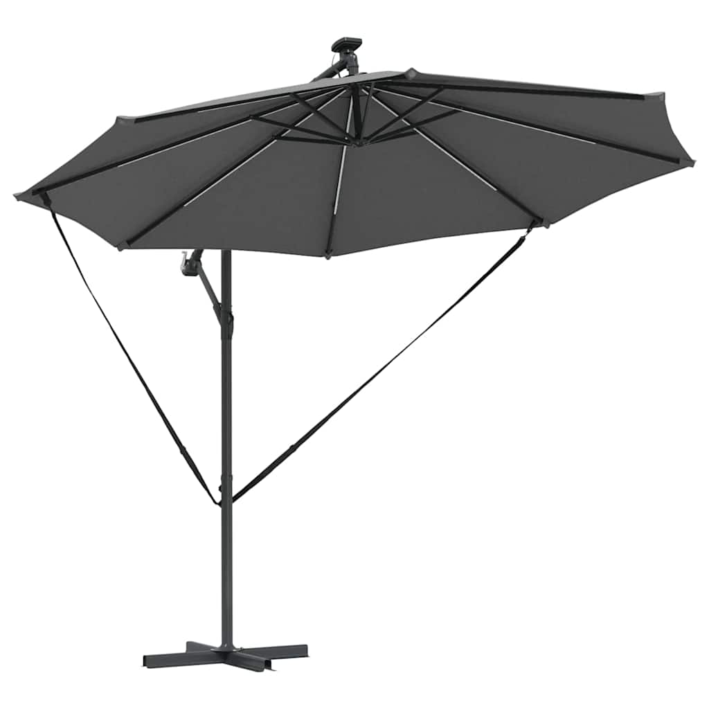 Guarda-sol de Bananeira Cantilever Antracite 294 x 294 x 248 cm