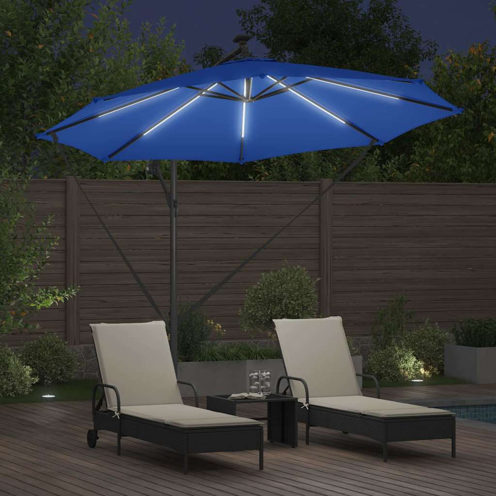 Guarda-sol de Bananeira Cantilever azul ciano