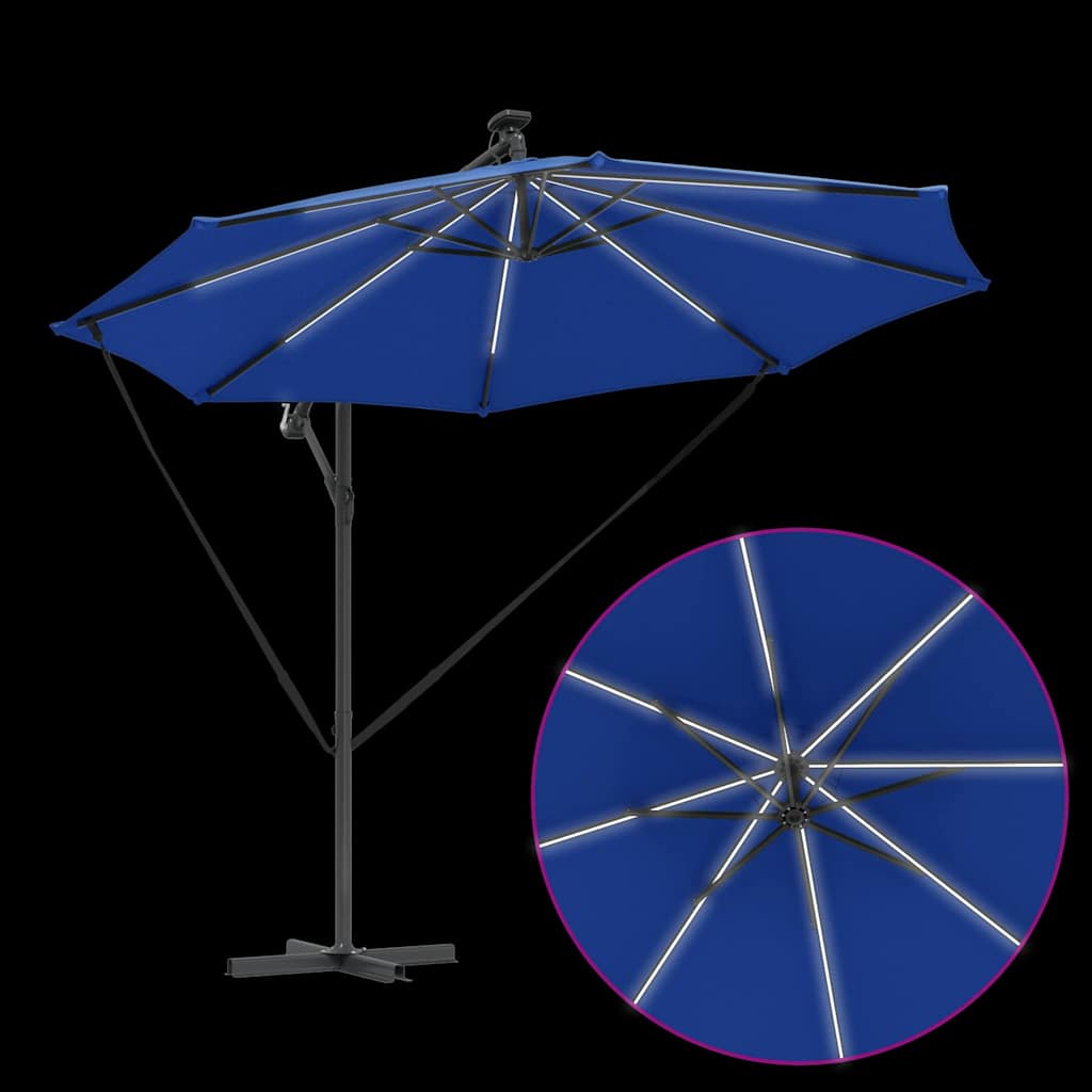 Guarda-sol de Bananeira Cantilever azul ciano