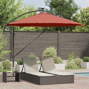 Guarda-sol de Bananeira Cantilever Terracota 294 x 294 x 248 cm
