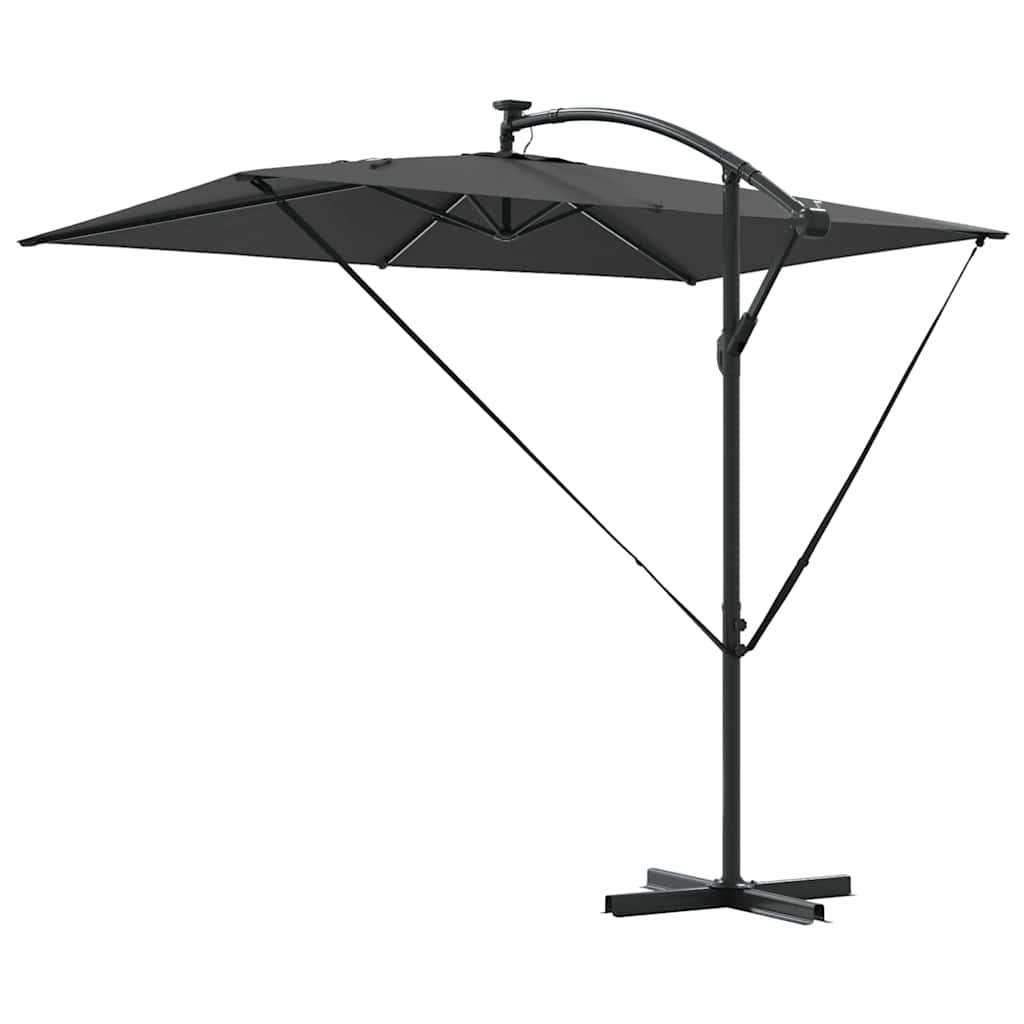 Guarda-sol de Bananeira Cantilever Antracite 294 x 200 x 254 cm