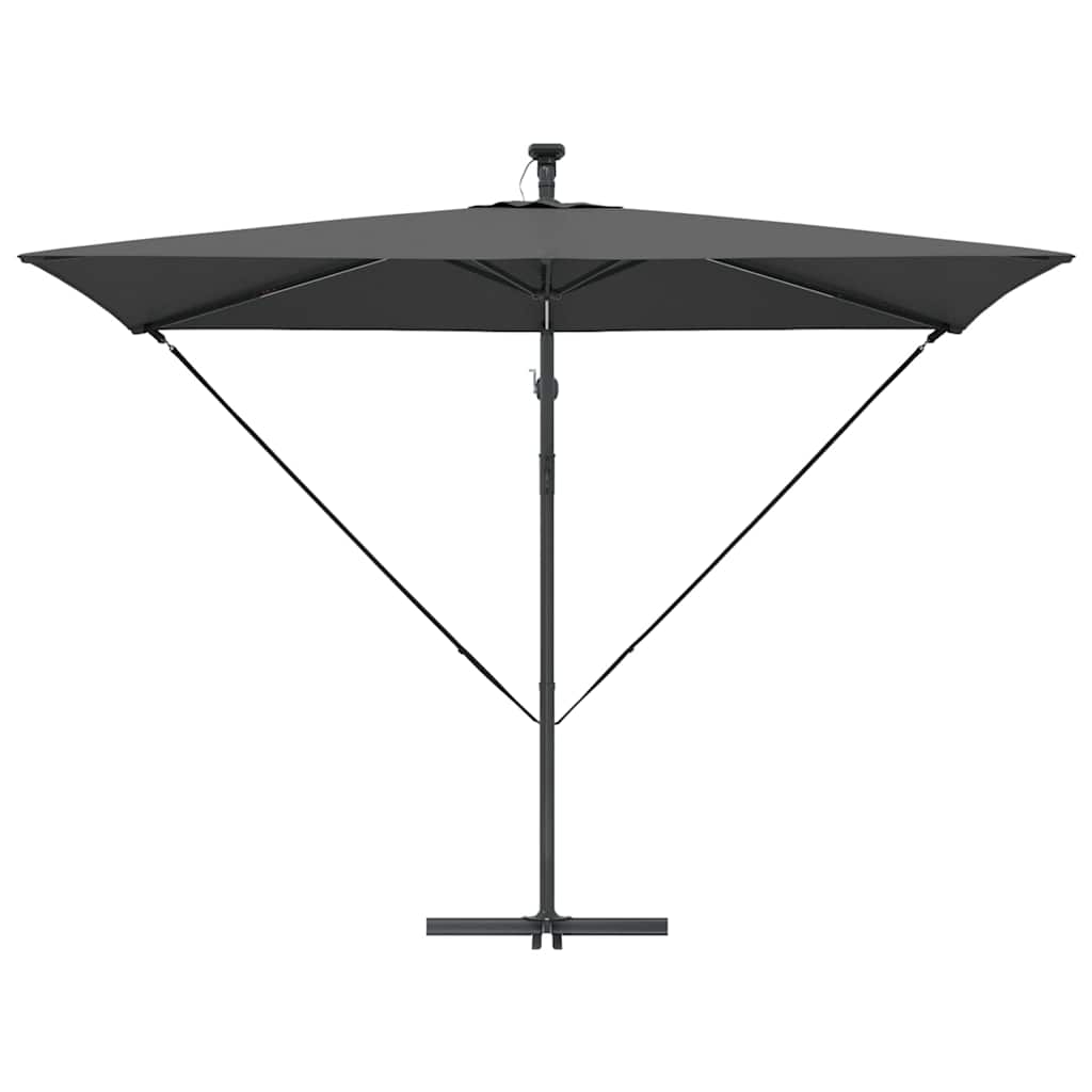 Guarda-sol de Bananeira Cantilever Antracite 294 x 200 x 254 cm