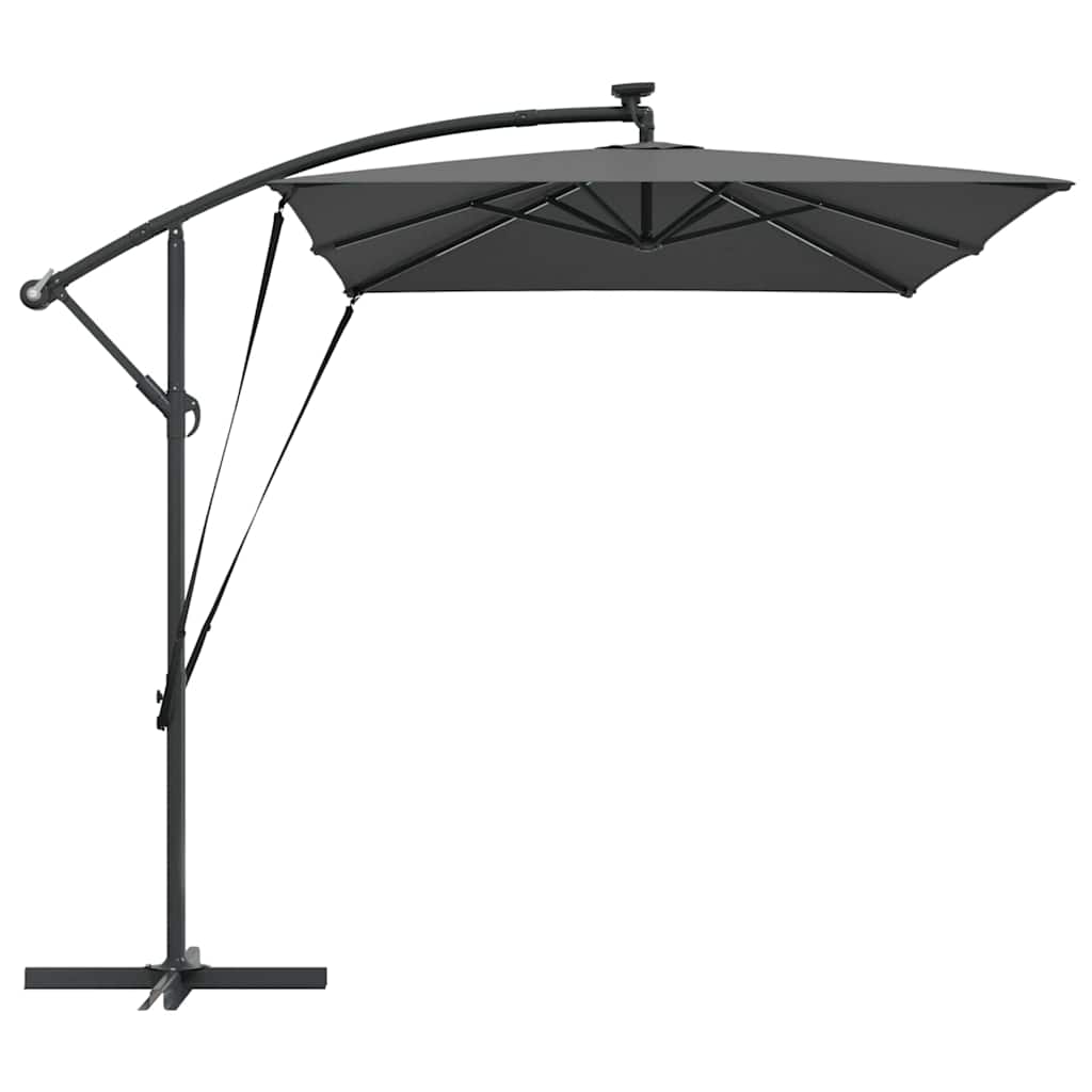 Guarda-sol de Bananeira Cantilever Antracite 294 x 200 x 254 cm