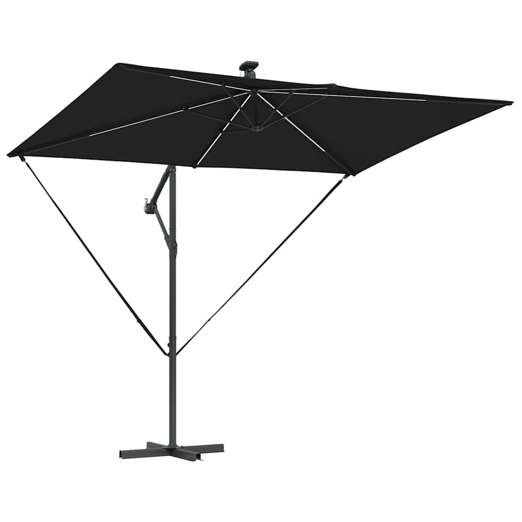 Guarda-sol de Bananeira Cantilever Preto 294 x 200 x 254 cm