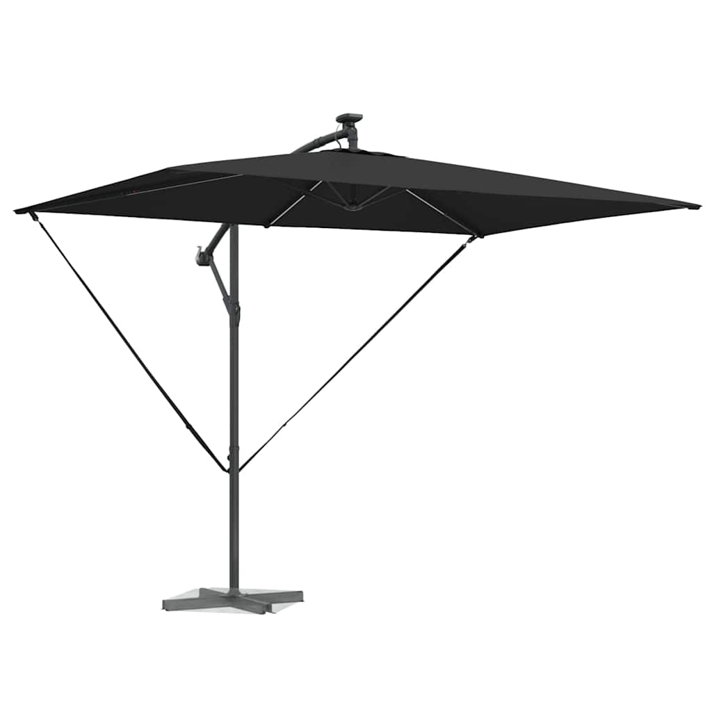 Guarda-sol de Bananeira Cantilever Preto 294 x 200 x 254 cm