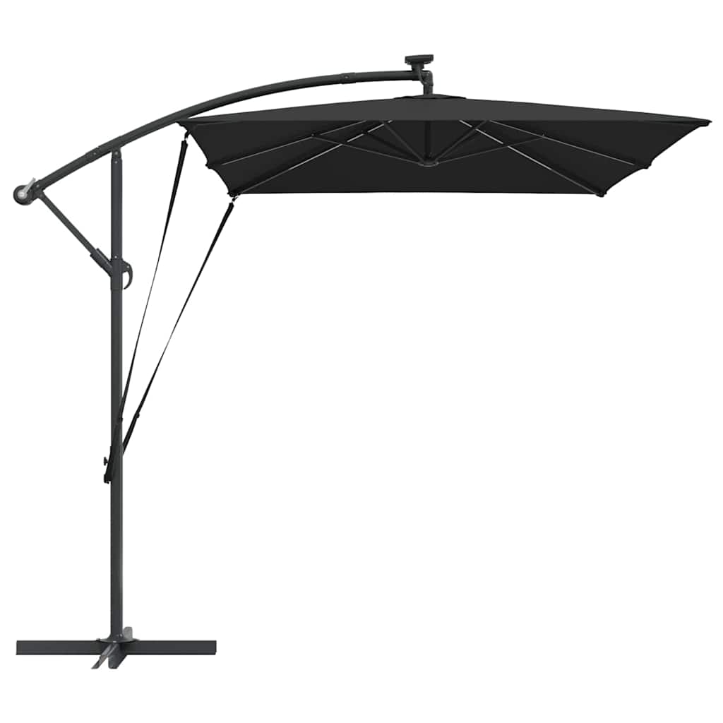 Guarda-sol de Bananeira Cantilever Preto 294 x 200 x 254 cm