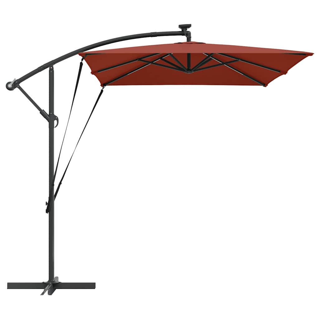 Guarda-sol de Bananeira Cantilever Terracota 294 x 200 x 254 cm