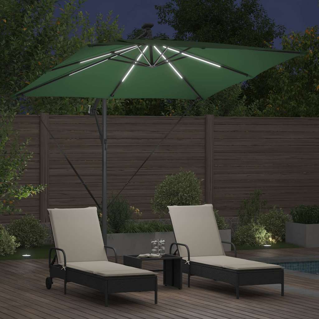 Guarda-sol de Bananeira Cantilever Verde 249 x 249 x 250 cm